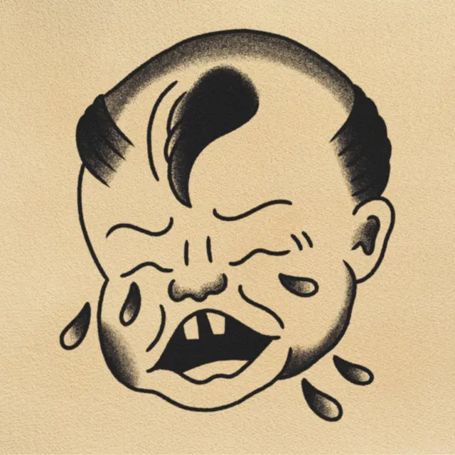 Cry Baby tattoo flash from DJ's collection