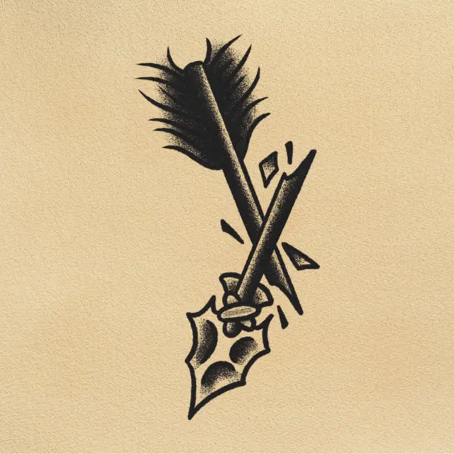 Broken Arrow tattoo flash from DJ's collection