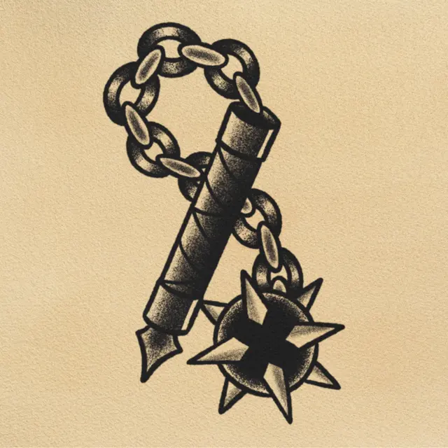 Mace tattoo flash from DJ's collection