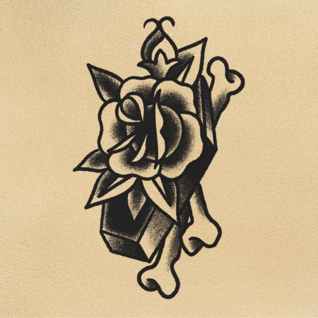 Life and Death tattoo flash from DJ's collection