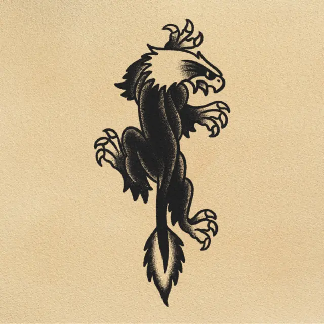 Peagul — Panther & Eagle tattoo flash from DJ's collection
