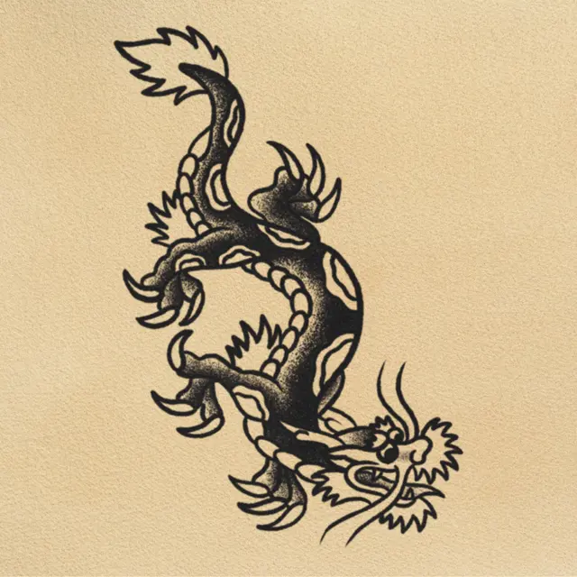Dragon tattoo flash from DJ's collection