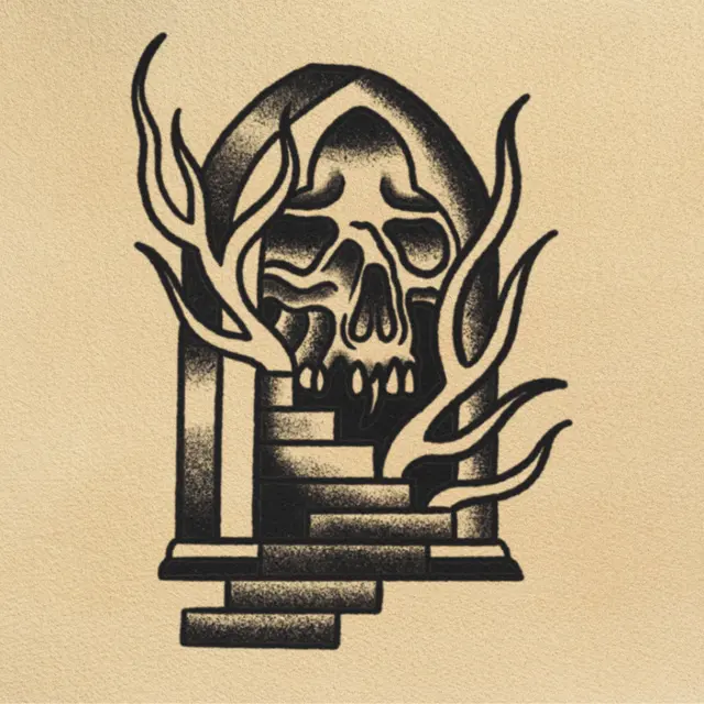 Death Portal tattoo flash from DJ's collection