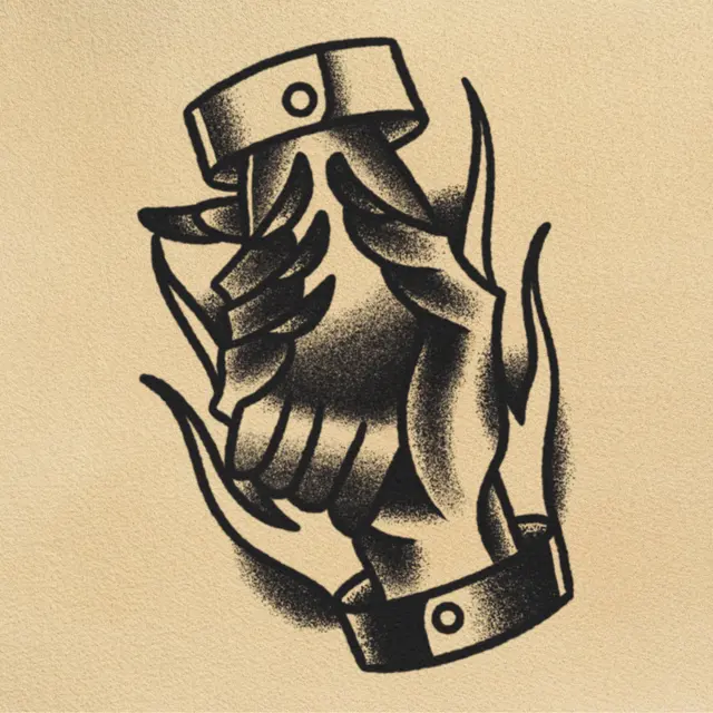Friend of the Devil tattoo flash from DJ's collection