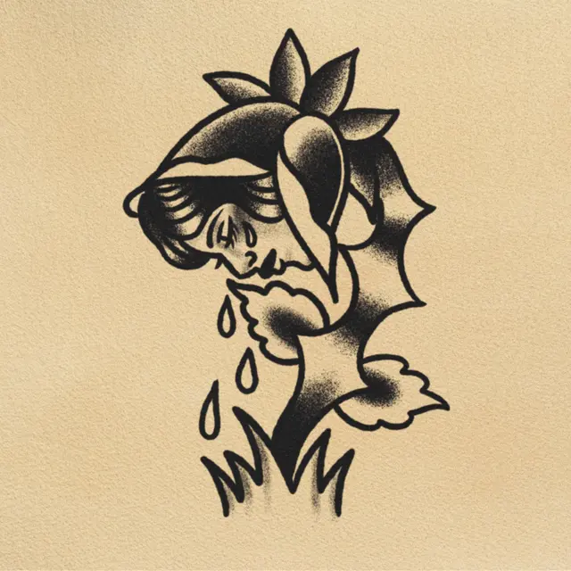 Sorrow tattoo flash from DJ's collection